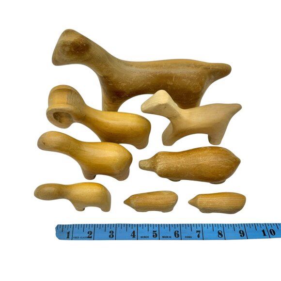 Antonio Vitali Vintage Creative Playthings 8 pcs Wood Farm Animals Playforms MCM - Picture 10 of 10